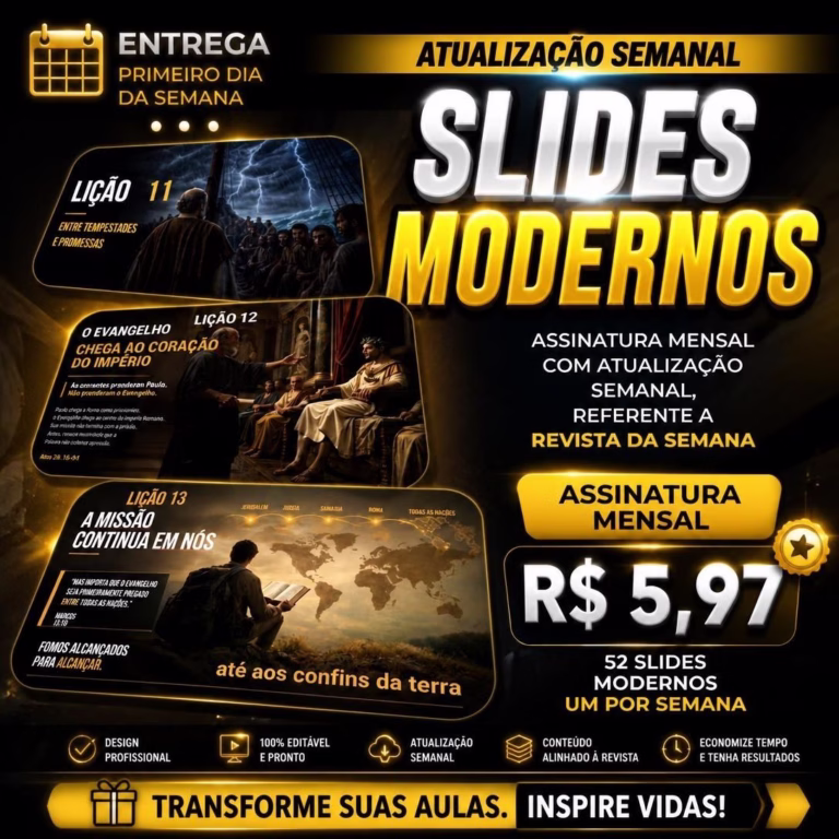 Slides EBD CPAD 4º Trimestre 2026: O Deus da Aliança — Advertências, promessas e bênçãos no livro de Deuteronômio — Slides Modernos e Brindes: Mapa Mental e Esboços de Todas as Lições