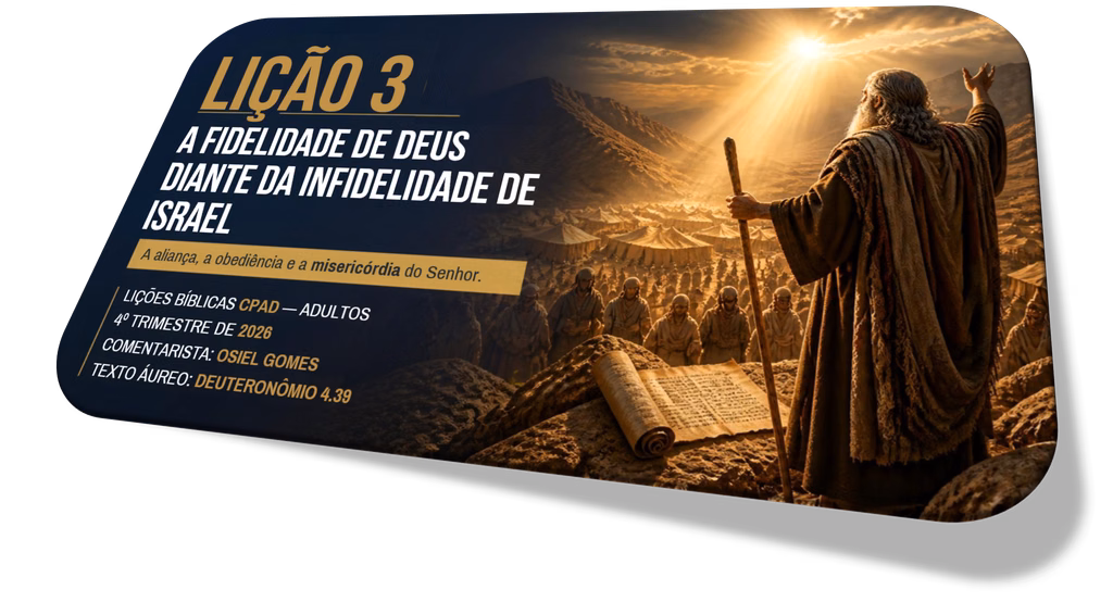 Slides modernos da Lição 3 CPAD 2026 — A fidelidade de Deus diante da infidelidade de Israel